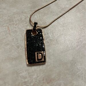 Initial "D" necklace